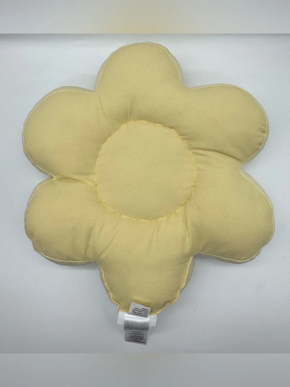 Pottery Barb Kids Daisy Shaped Decorative Pillow with a Smiling Face